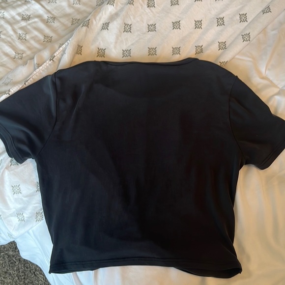 Lulu’s All Access Pass Washed Black Crop Top - Picture 6 of 8